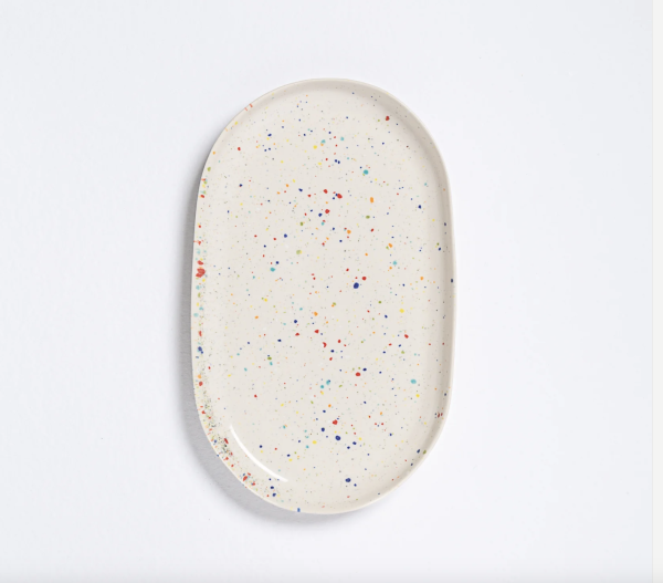 New Party Oval Tray White